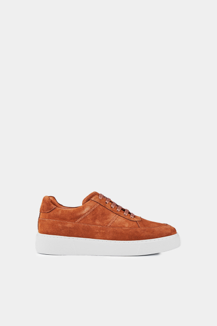 AY 23102 SUEDE LACE-UP SPORTS SHOE Cognac - Bisse (1)