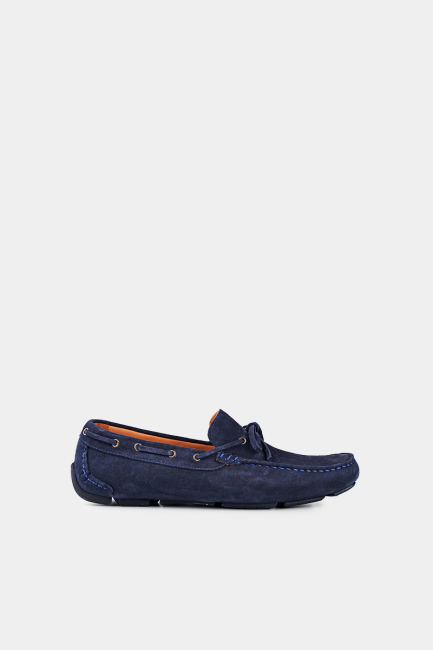 AY 23104 SUEDE LOAFER CASUAL SHOE Navy Blue - Bisse (1)