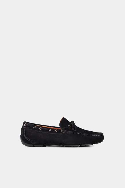 AY 23104 SUEDE LOAFER CASUAL SHOE BLACK - Bisse (1)