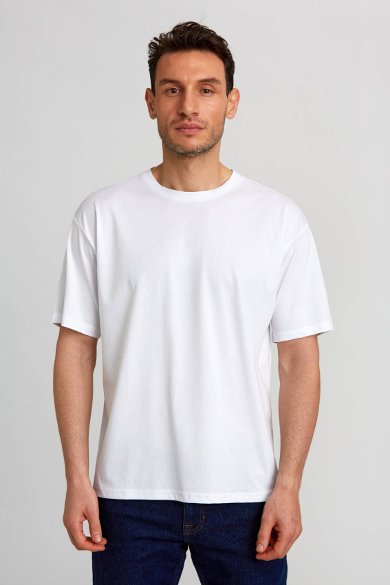 T shirt oversize homme blanc online