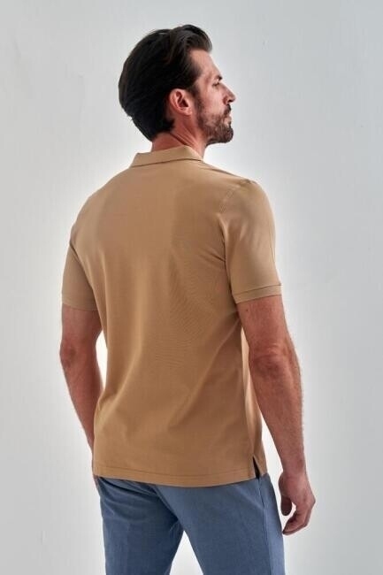 Erkek Pike Polo Yaka T-Shirt Bej - Bisse (1)