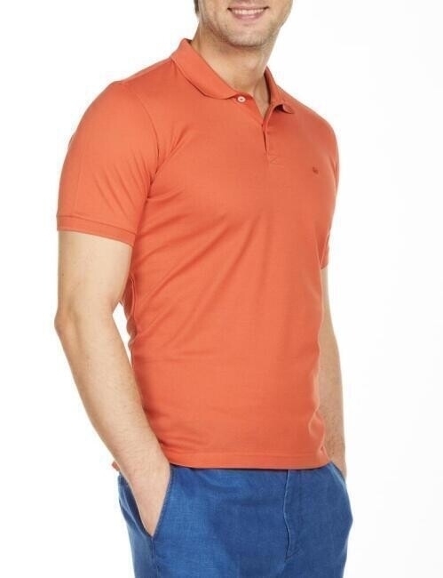 Erkek Polo Yaka T-Shirt Yanık Oranj - Bisse