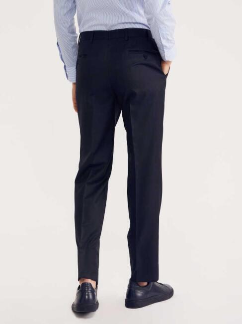 Men’s Regular Fit Classic Trousers Navy Blue - Bisse (1)