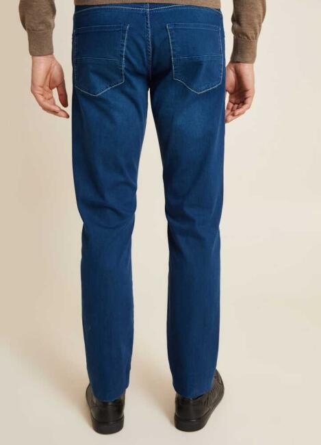 Erkek Slim Fit Jean Pantolon Koyu-Lacivert - Bisse (1)