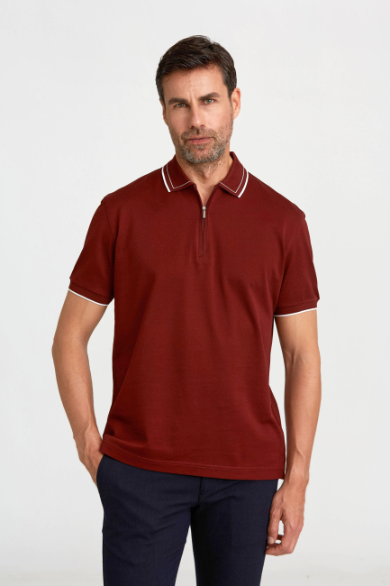 Polo Yaka T-Shirt Bakır - Bisse