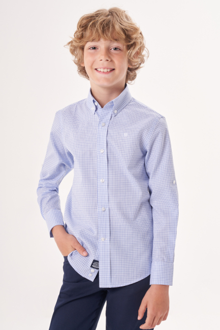 GM 231164 UK BROOKLYN COLLAR BUTTON CHILD SHIRT Navy Blue - Bisse