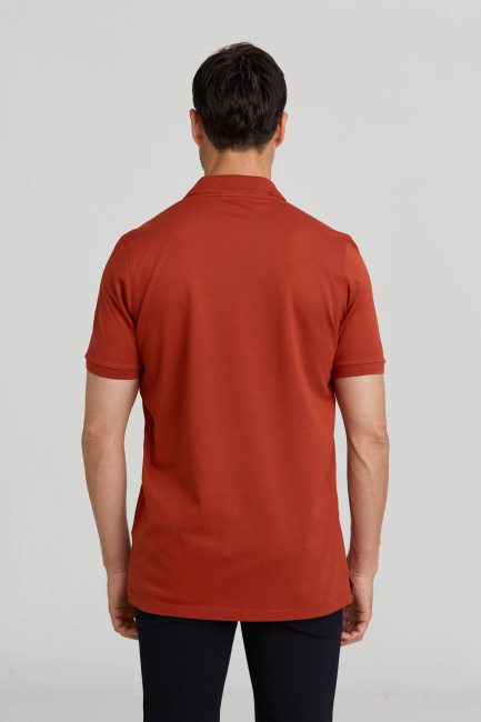 MERSERİZE PİKE POLO YAKA T-SHIRT Kıremıt - Bisse (1)