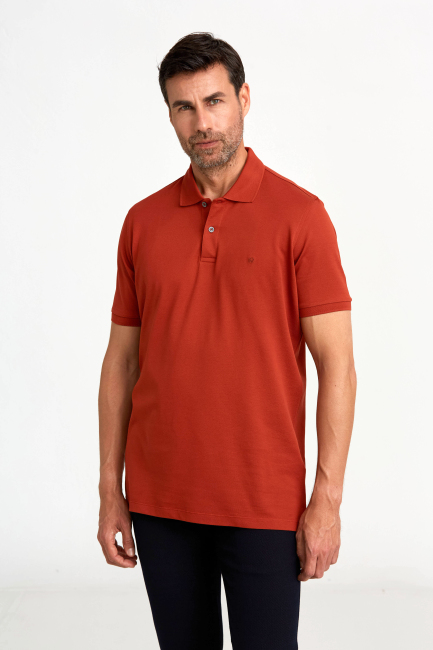 MERSERİZE PİKE POLO YAKA T-SHIRT Kıremıt - Bisse